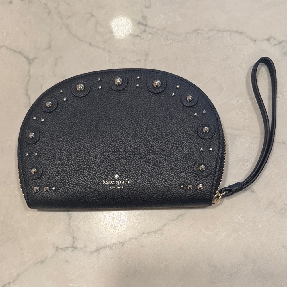 Kate Spade Black Studded Wristlet